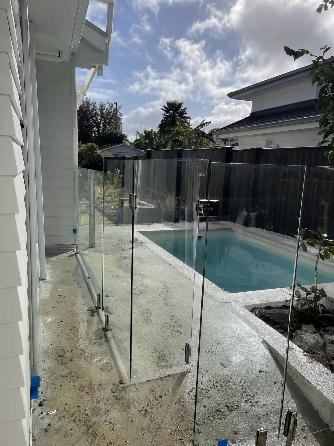 frameless glass pool fence in Devonport, Auckland