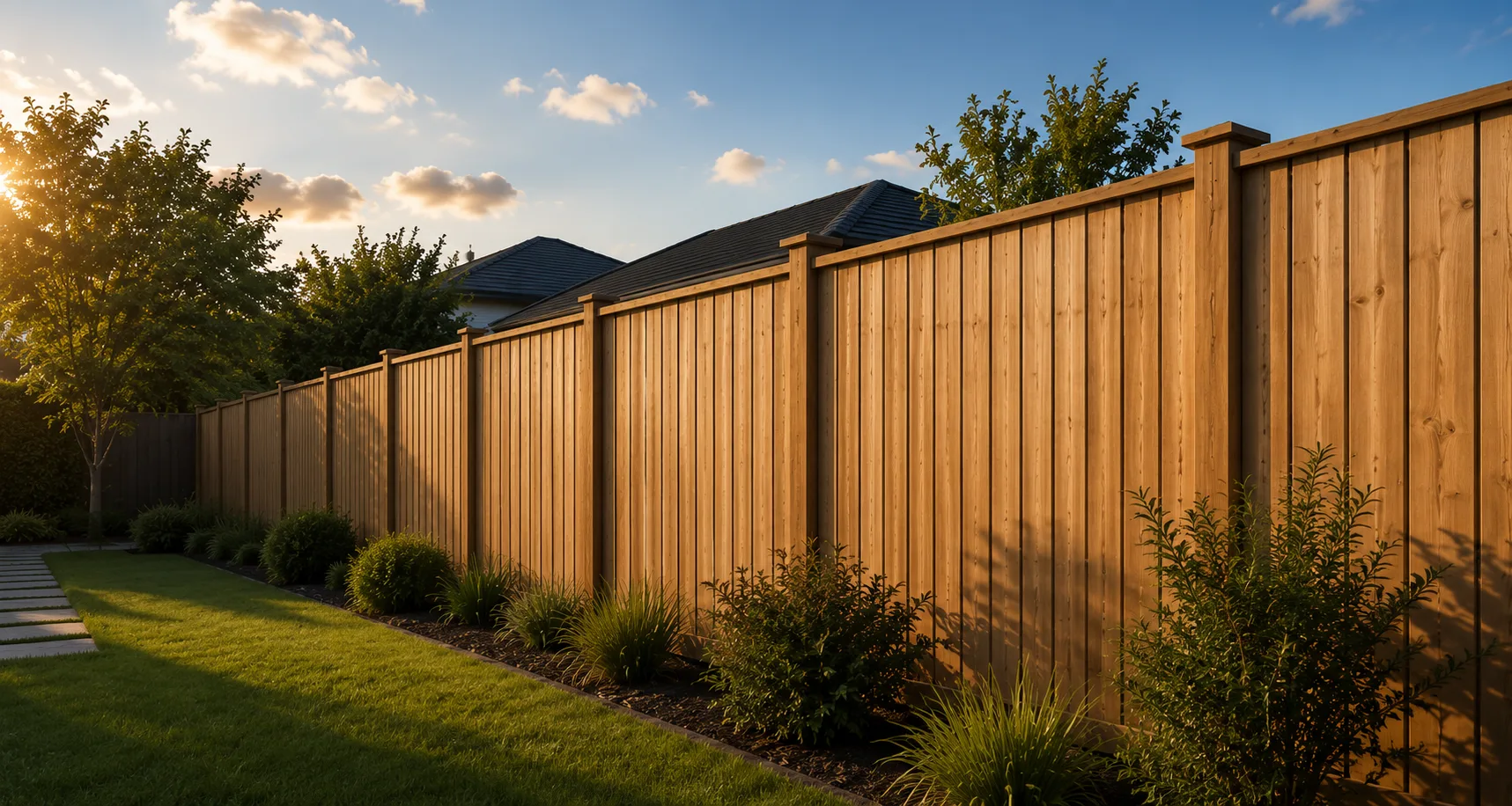 Contemporary fence surrounding a Auckland home