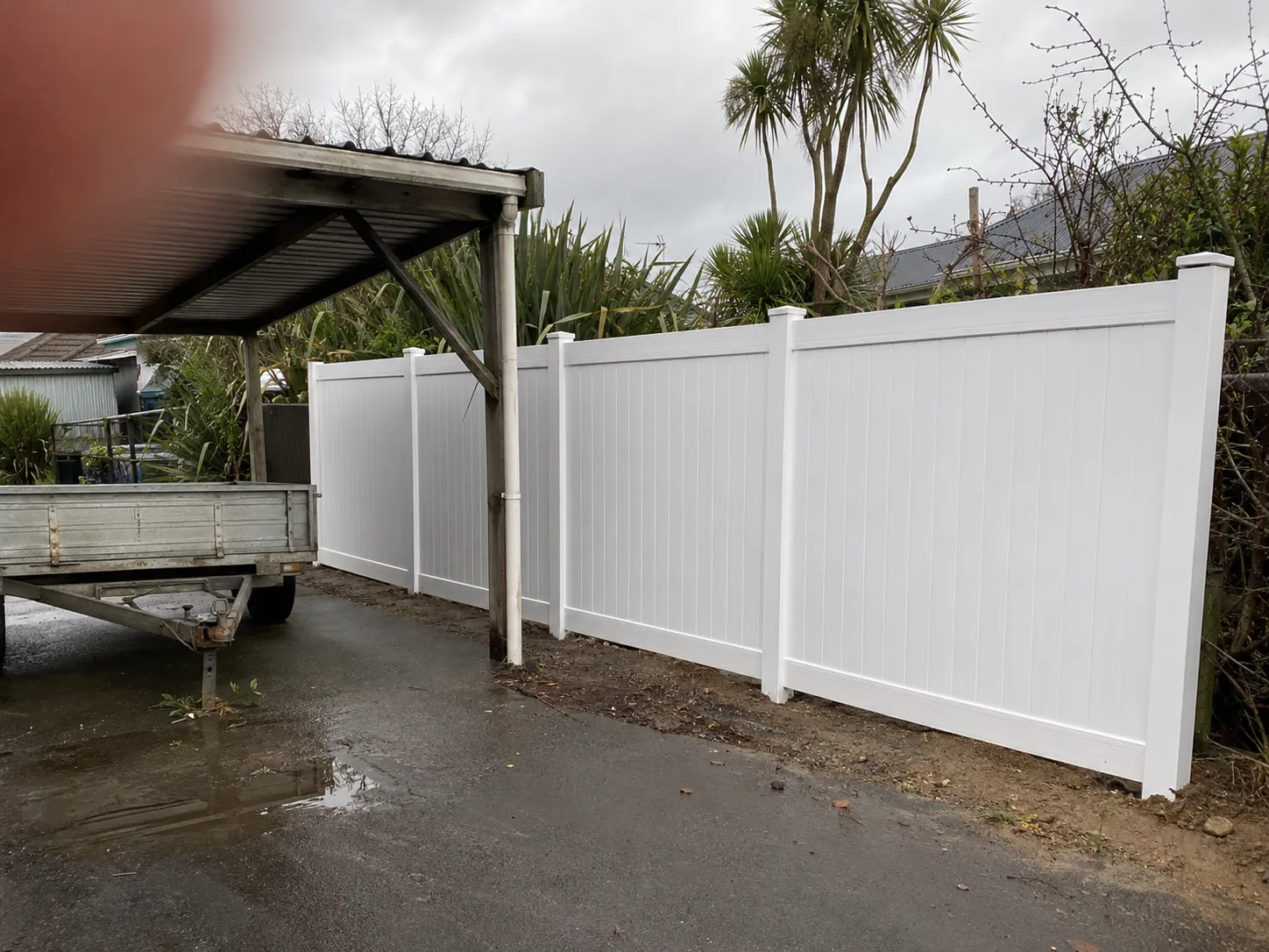 low-maintenance PVC garden fence project in Auckland