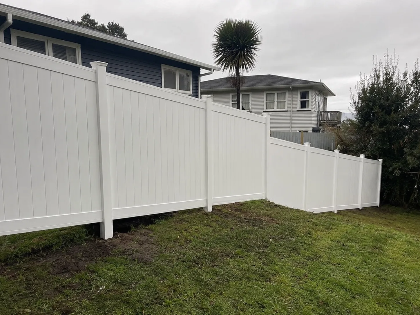 PVC picket fence for a front garden project in Auckland