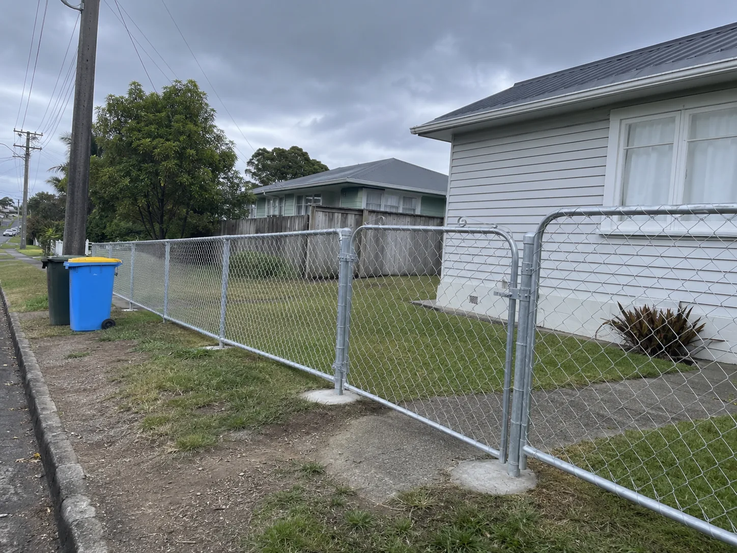 chain-link fence for a service compound in Beerescourt, Hamilton