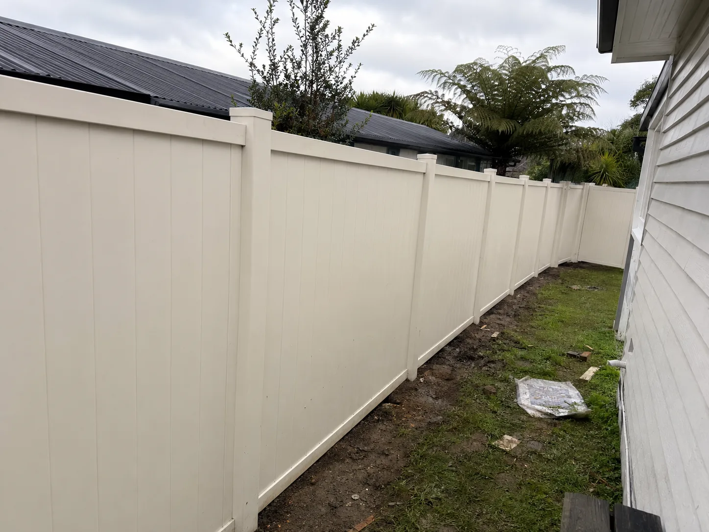 PVC picket fence for a front garden in Dinsdale, Hamilton
