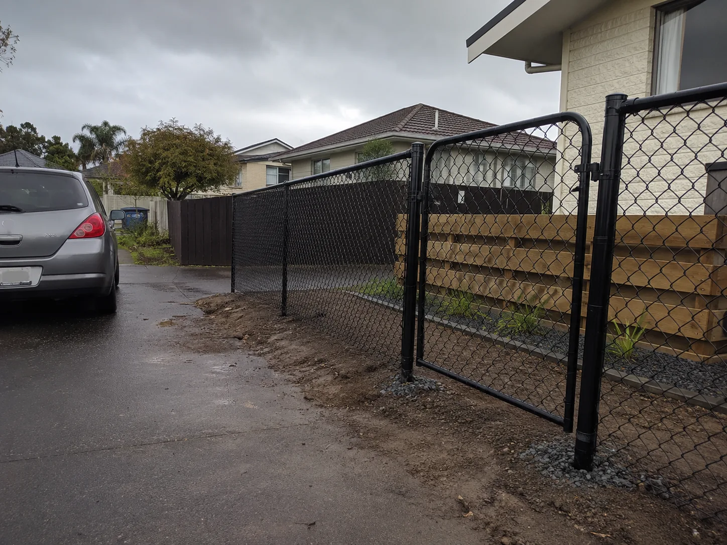temporary fence for a construction site in Bellevue, Tauranga