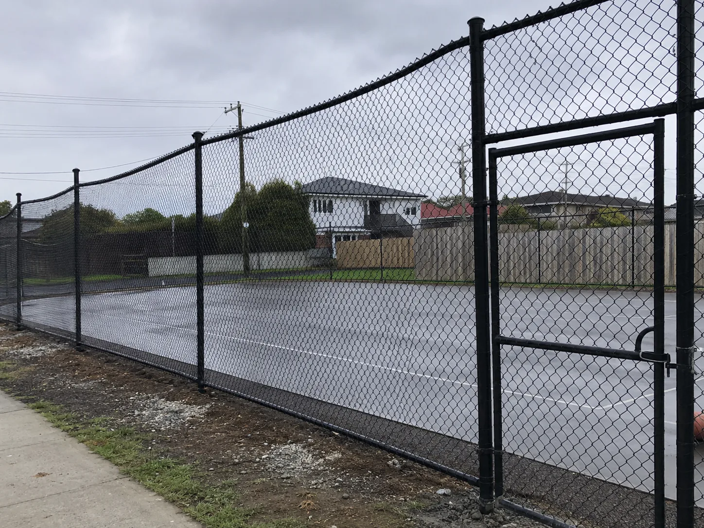 chain-link fence for a service compound in Omanu, Tauranga