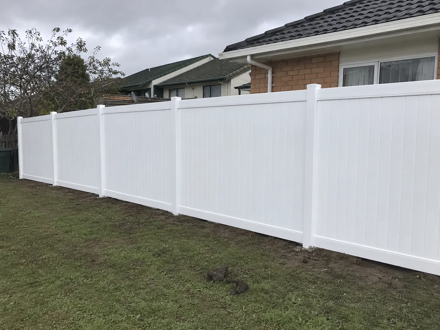 PVC picket fence for a front garden project in Tauranga